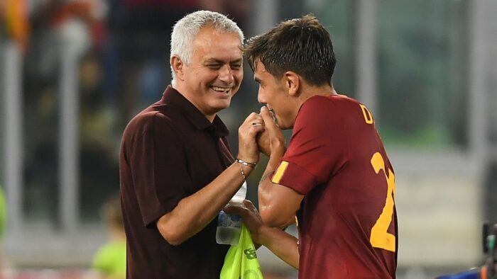 Jose Mourinho and Paulo Dybala