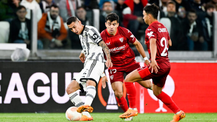 Angel Di Maria Marcos Acuña Juventus Sevilla UEFA Europa League 05112023