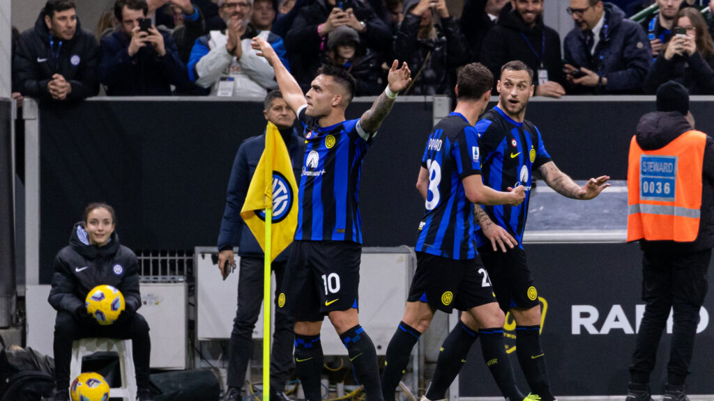 Lautaro Martinez FC Internazionale v Atalanta BC Serie A TIM 02282024 (Mairo Cinquetti/NurPhoto via Getty Images)