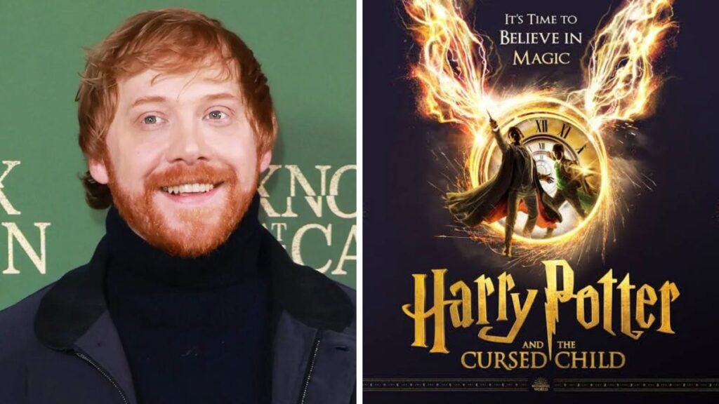 Rupert Grint caracterizado como Ron Weasley para Harry Potter y el Legado Maldito