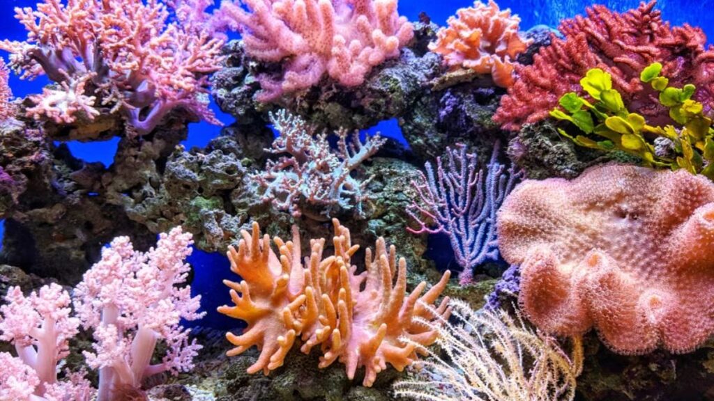 arrecife de coral de colores