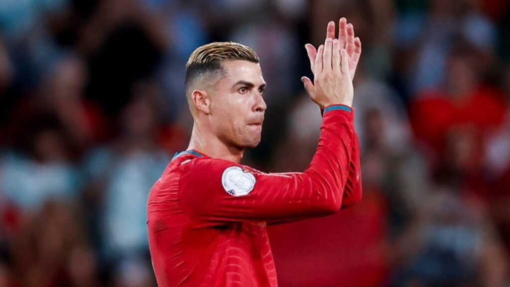 Cristiano Ronaldo durante un partido con la selección de Portugal
